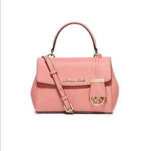 Michael Kors Ava Extra-Small Saffiano Leather Crossbody in Pink